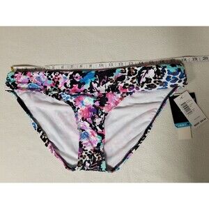 Kenneth Cole Reaction Swim Bottom Sash Pant, XL Multi Floral Color Bikini Bottom